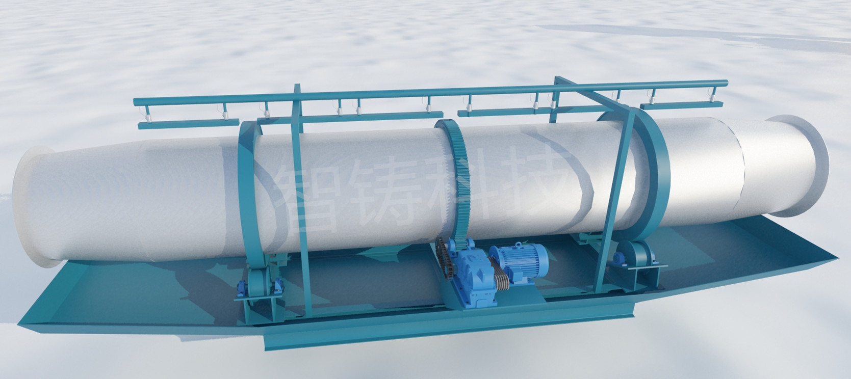 树脂砂生产线冷却滚筒实拍